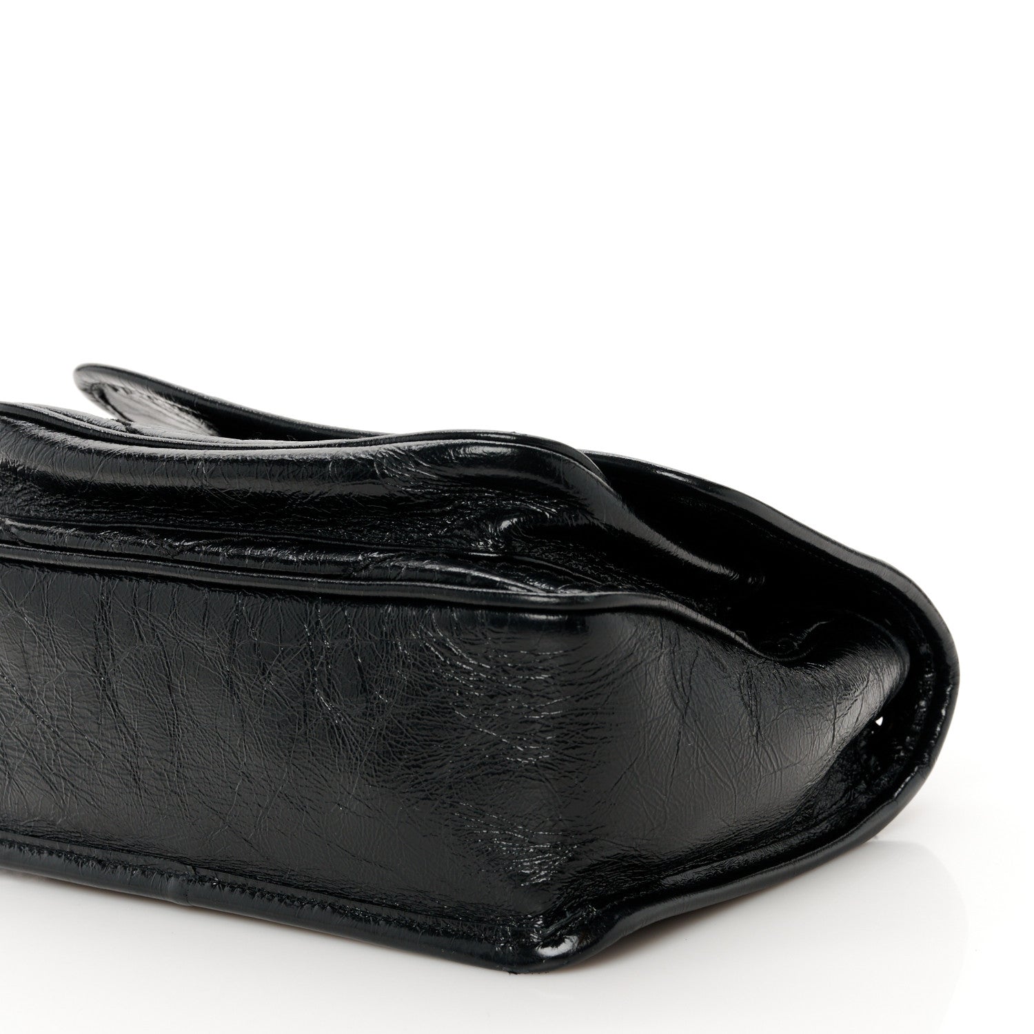 Saint Laurent Crinkled Calfskin Matelasse Monogram Baby Niki Chain Satchel Black 10 of 10