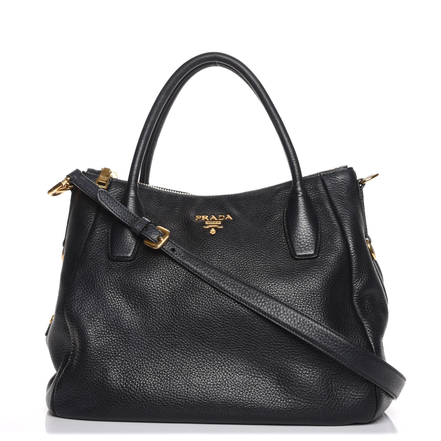 Prada Vitello Daino Tote Nero Black 1 of 8