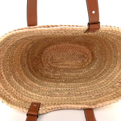 Loewe Raffia Basket Tote Bag Natural Tan 4 of 9
