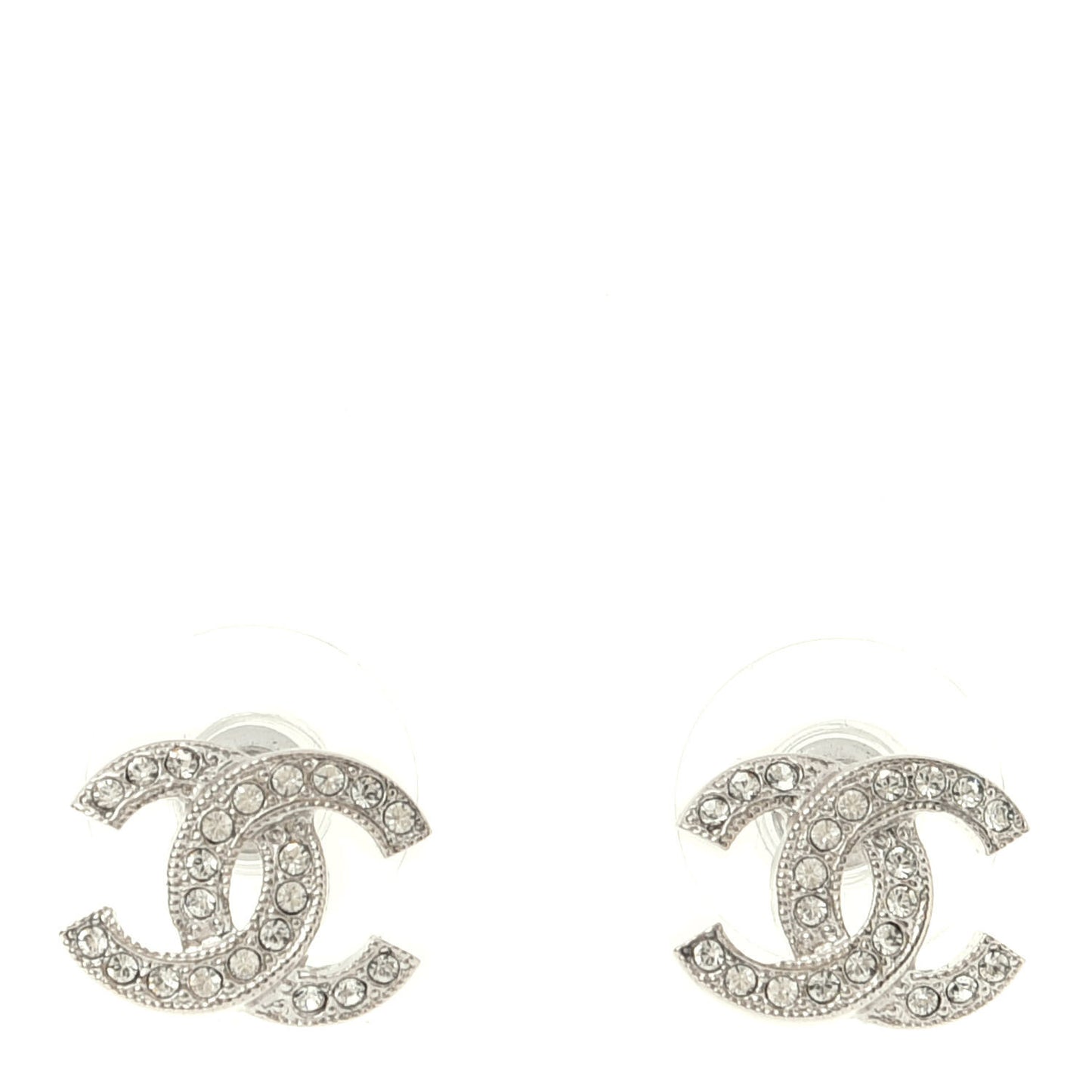 Crystal Mini Timeless CC Earrings Silver