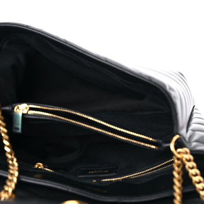 Saint Laurent Calfskin Y Quilted Monogram Medium Loulou Chain Satchel Black 5 of 13