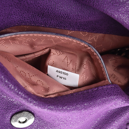 Stella McCartney Shaggy Deer Mini Falabella Fold Over Tote Bright Purple 8 of 8