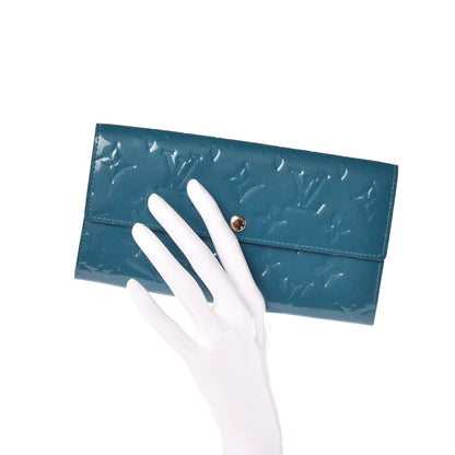 Louis Vuitton Vernis Sarah Wallet Blue Galactic 2 of 7