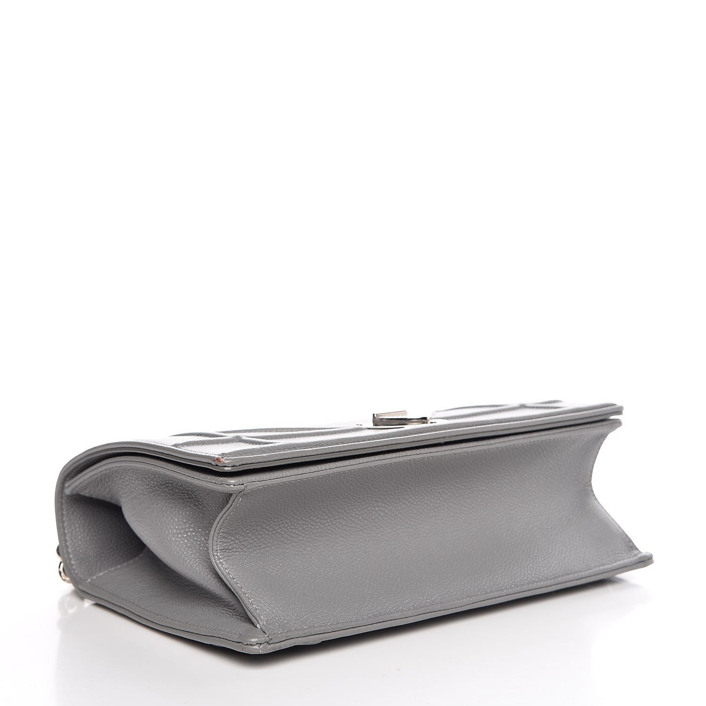 Grained Calfskin Medium Diorama Flap Bag Gris