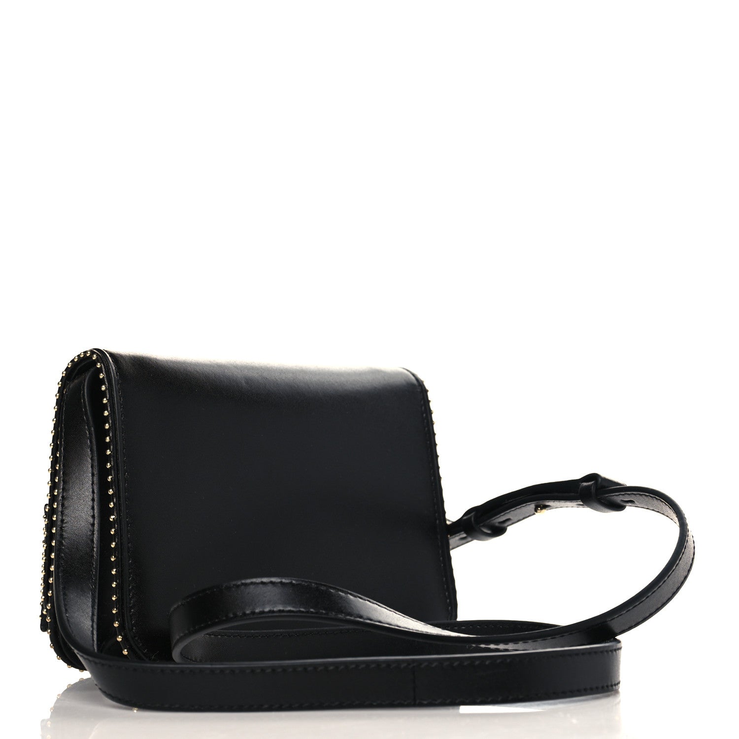 Salvatore Ferragamo Calfskin Studded Mini Vara Bow Rainbow Crossbody Bag Black 3 of 8