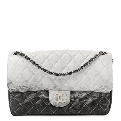 Chanel Vinyl Quilted Jumbo Melrose Degrade Flap Black 1 of 10