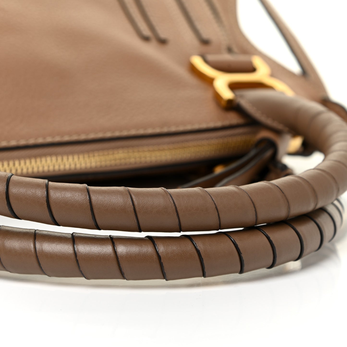 Calfskin Medium Marcie Satchel Nut