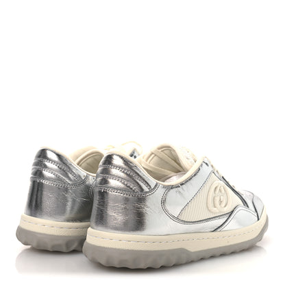 Gucci Ginza Calfskin MAC80 Womens Sneakers 38.5 Silver Off White 5 of 12
