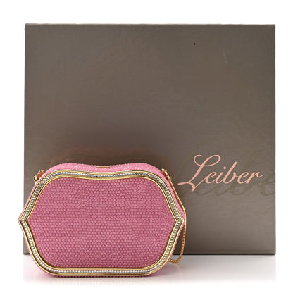 Judith Leiber Swarovski Crystal Minaudière Clutch Pink 10 of 10