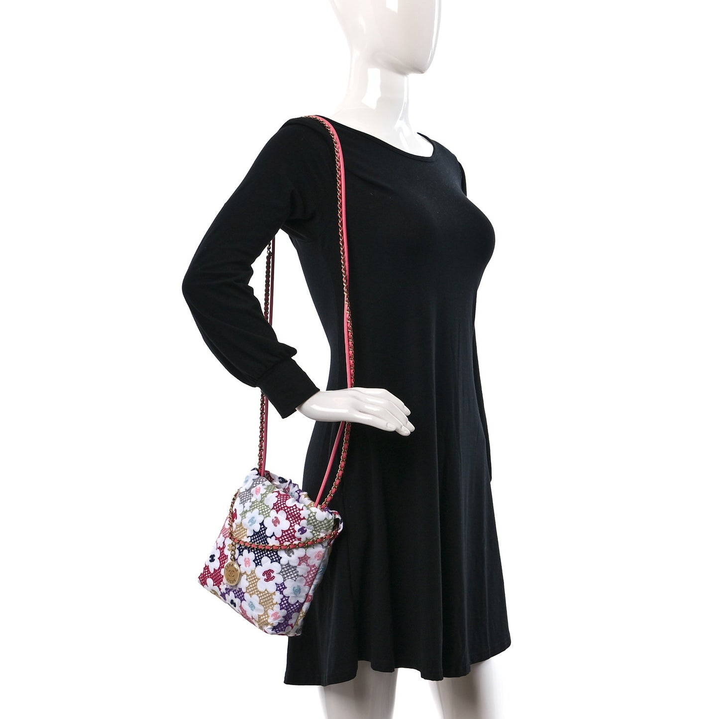 Lace Patchwork Mini Chanel 22 Multicolor