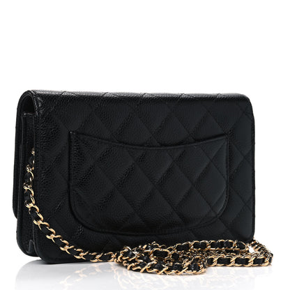 Chanel Caviar Quilted Wallet On Chain WOC Black 2 of 8