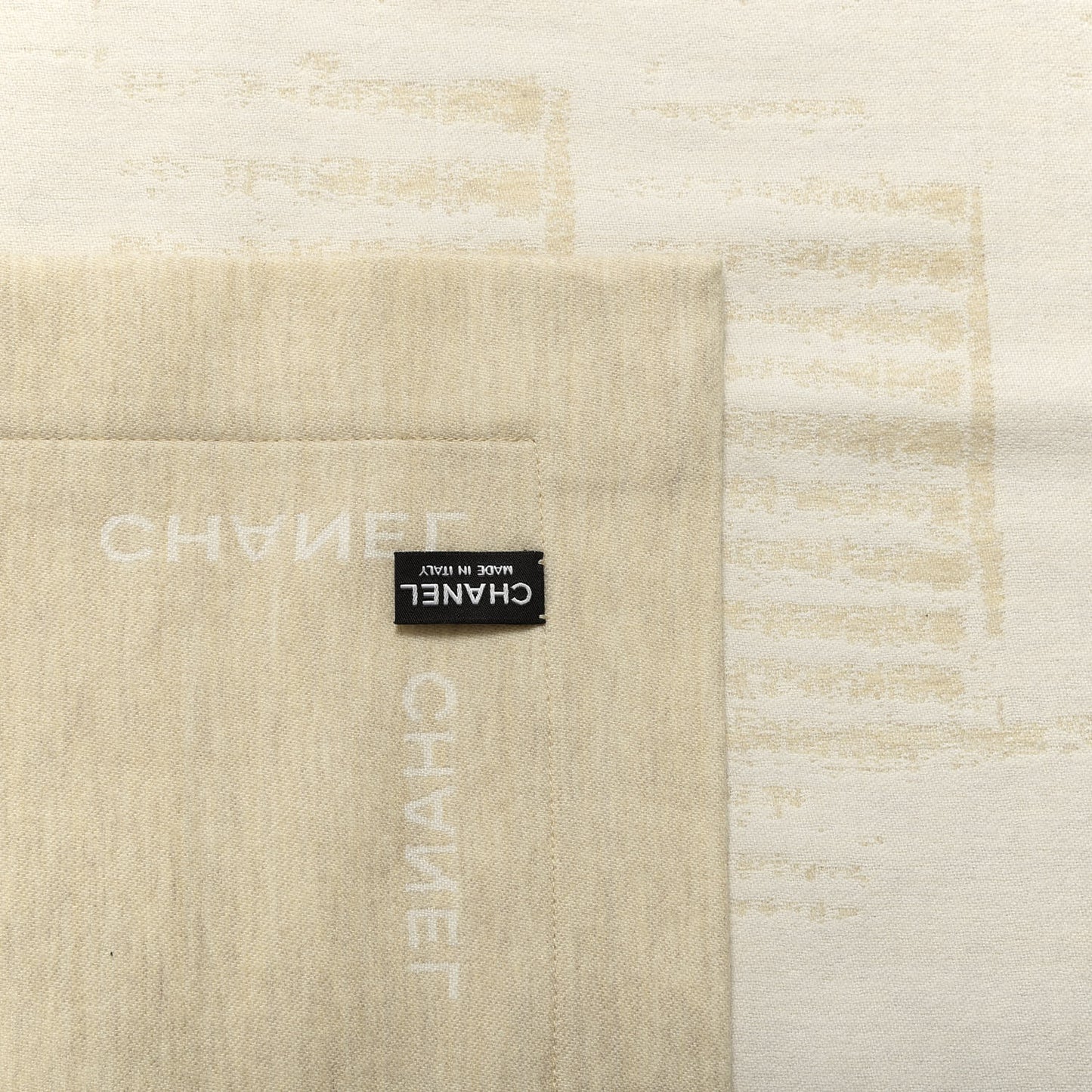 Wool Silk Lightweight Throw Blanket Beige
