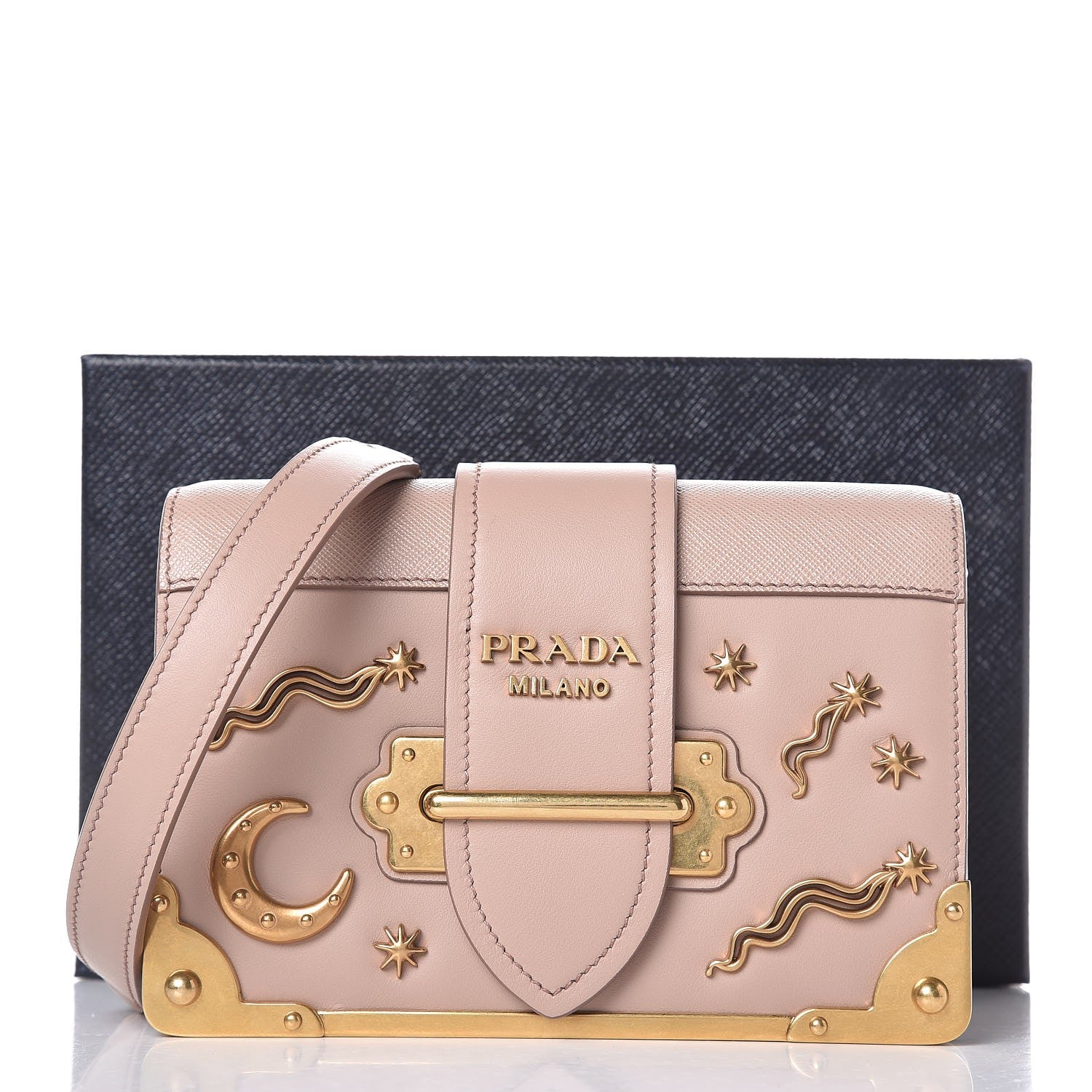 Prada City Calf Saffiano Astrology Cahier Bag Cipria 7 of 7
