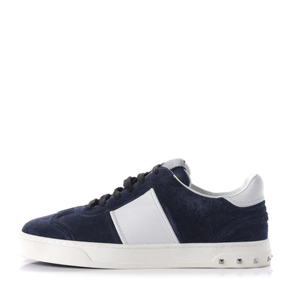 Valentino Garavani Suede Womens Flycrew Sneakers 40 Navy 1 of 8