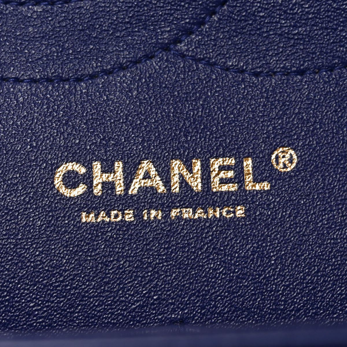 Chanel Lambskin Chevron Quilted Jumbo Double Flap Navy Blue 6 of 10