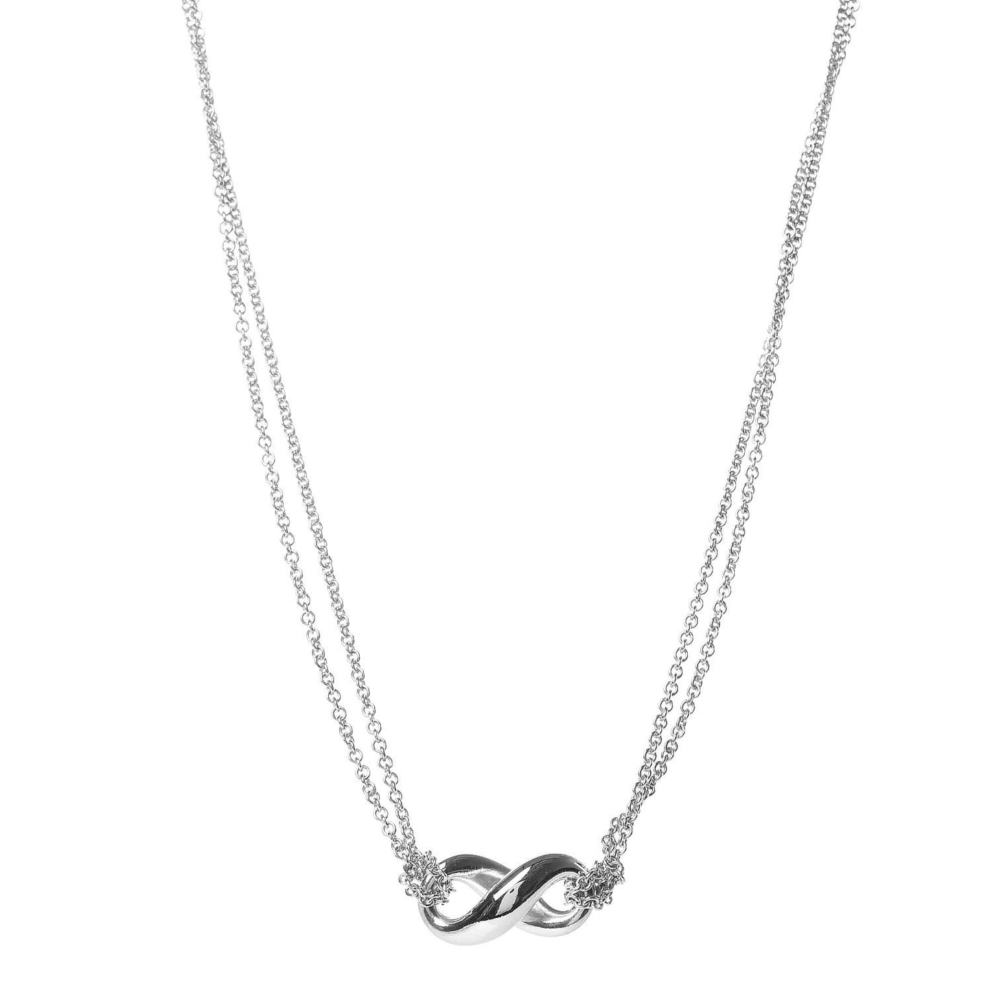Sterling Silver Figure 8 Pendant Necklace