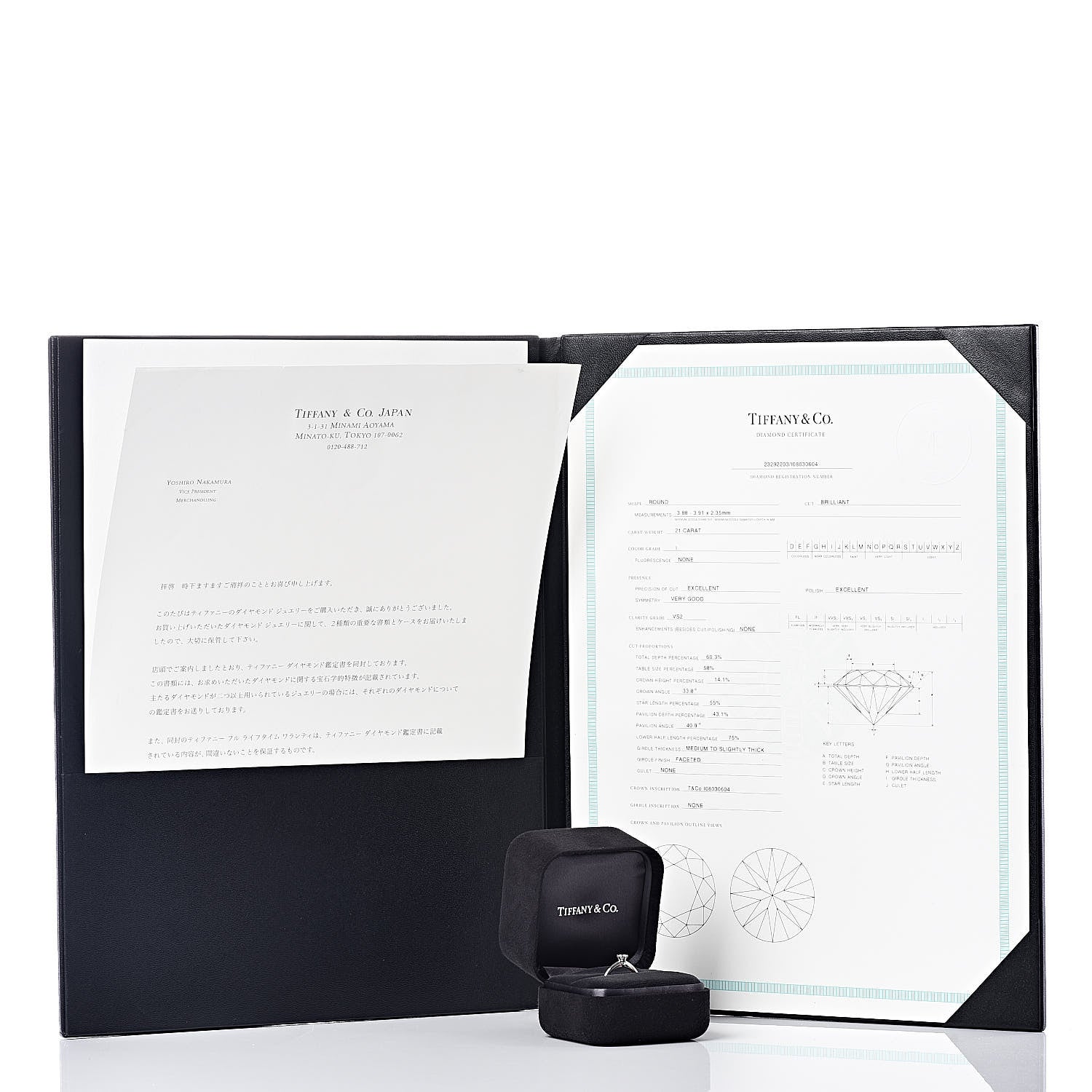 Tiffany Platinum Diamond .21ct Solitaire Engagement Ring 46 3.75 6 of 6