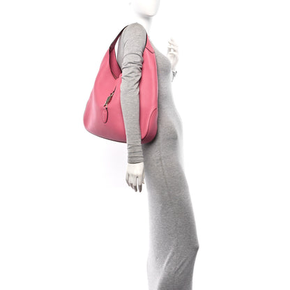 Gucci Soft Grained Calfskin Large Jackie Hobo Glossy Pink 2 of 10