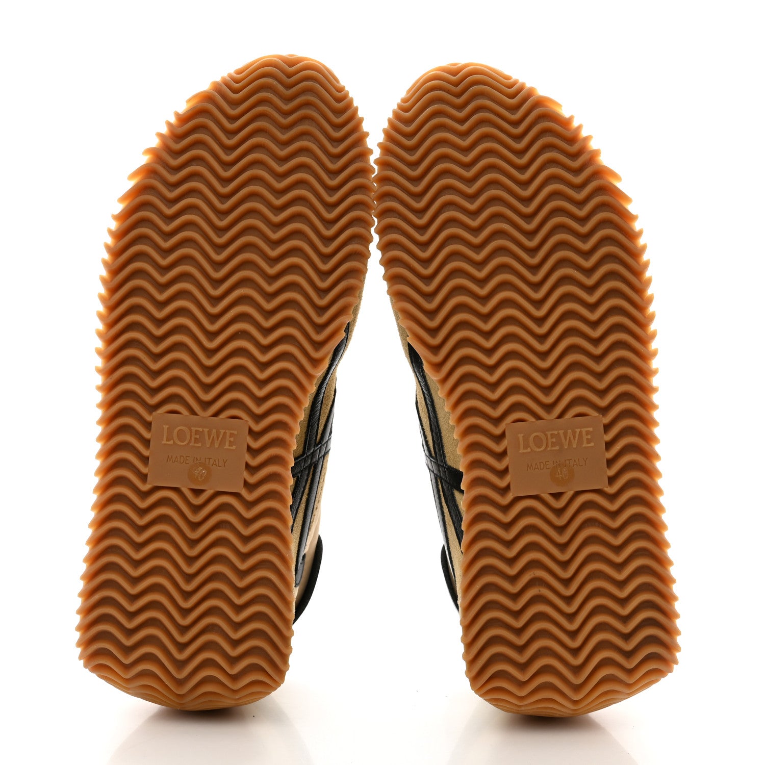 Loewe Nylon Suede Flow Runner Sneakers 40 Gold Black 6 of 12