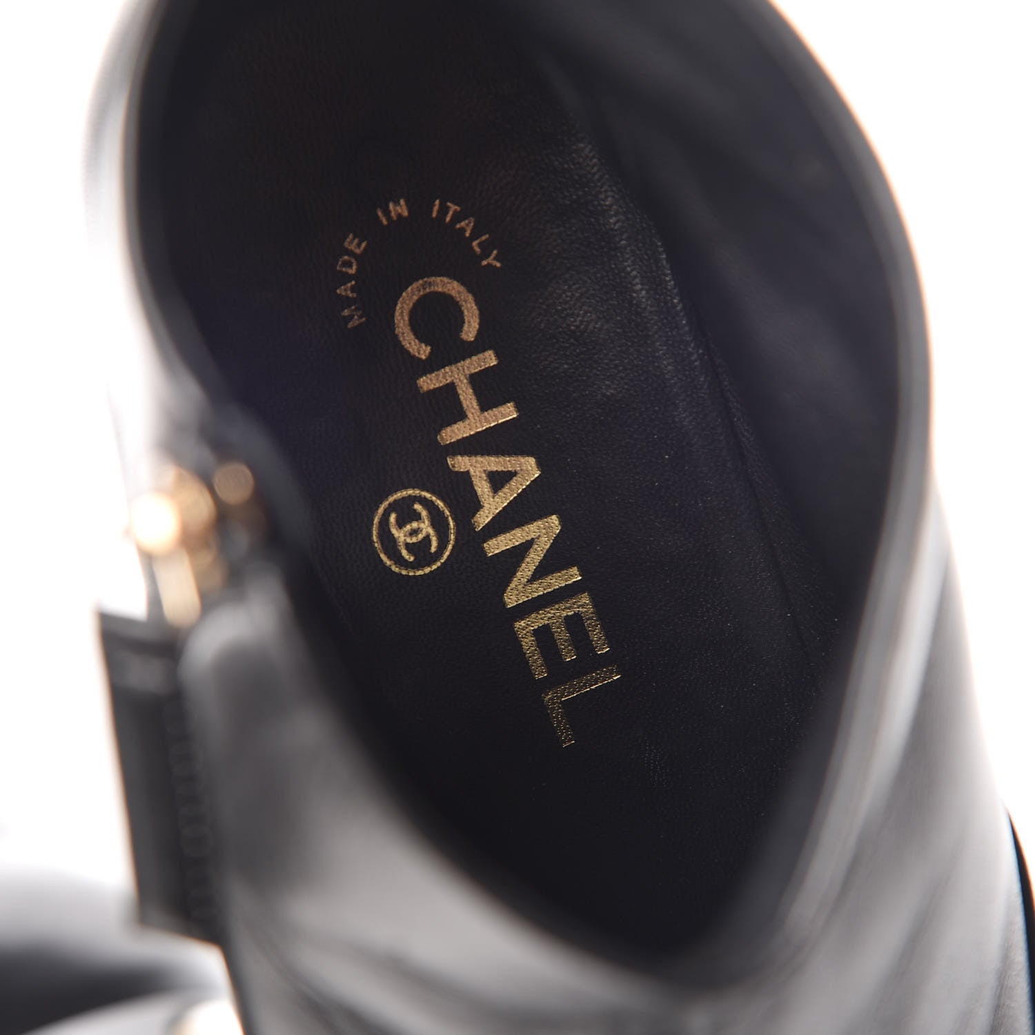 Chanel Lambskin Pearl Short Boots 40 Black 9 of 14