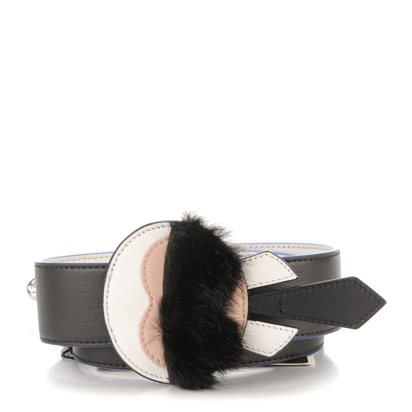 Vitello Dolce Mink Fur Karlito Inlay Strap You Black Multicolor