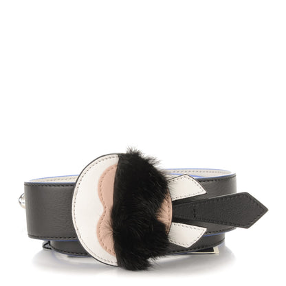 Fendi Vitello Dolce Mink Fur Karlito Inlay Strap You Black Multicolor 1 of 4