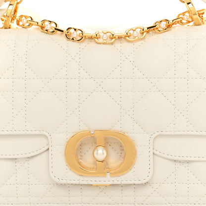 Christian Dior Lambskin Cannage Small Jolie Top Handle Bag Latte 8 of 12