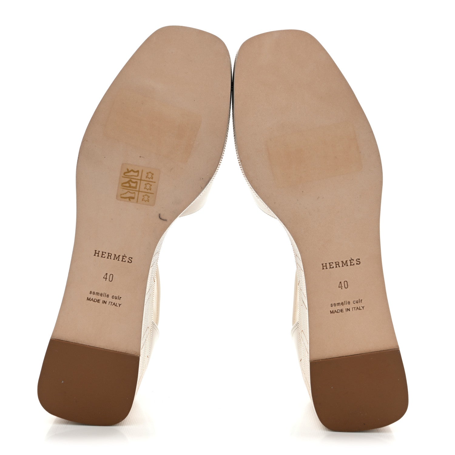 Hermes Calfskin Illusion 35 Wedge Sandals 40 Blanc De Paris 6 of 10