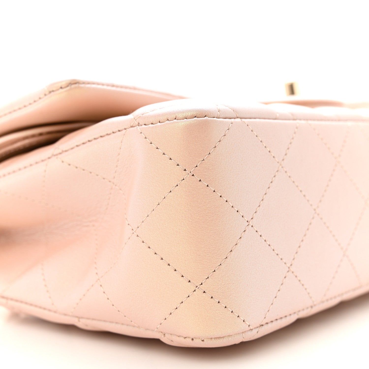 Chanel Iridescent Calfskin Quilted Medium Double Flap Beige 9 of 11