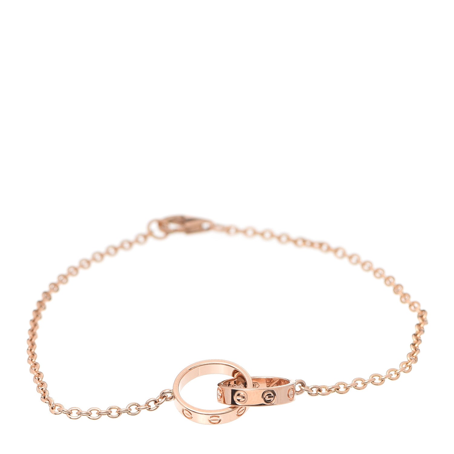 Cartier 18K Pink Gold Interlocking LOVE Bracelet 1 of 6