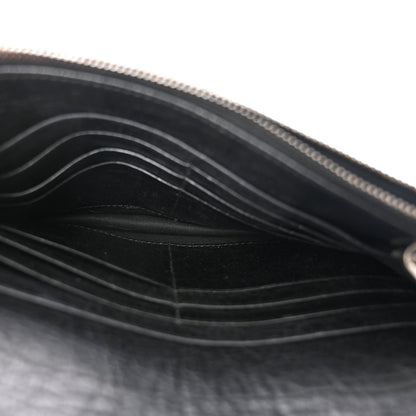 Balenciaga Agneau Silver Metallic Edge Hardware Wallet On Chain Black 5 of 11