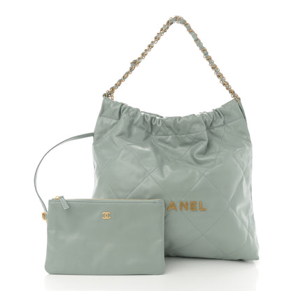Chanel Shiny Calfskin Quilted Chanel 22 Grey 3 of 11