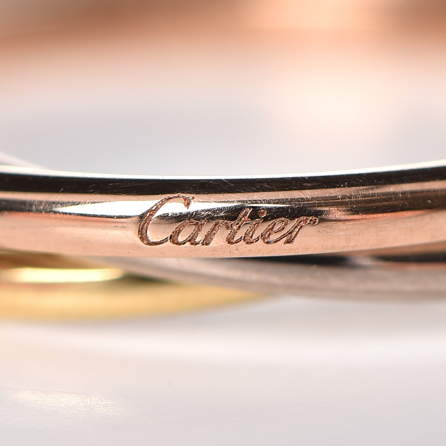 Cartier 18K Pink Yellow White Gold Extra Small Trinity Ring 51 5.75 3 of 7