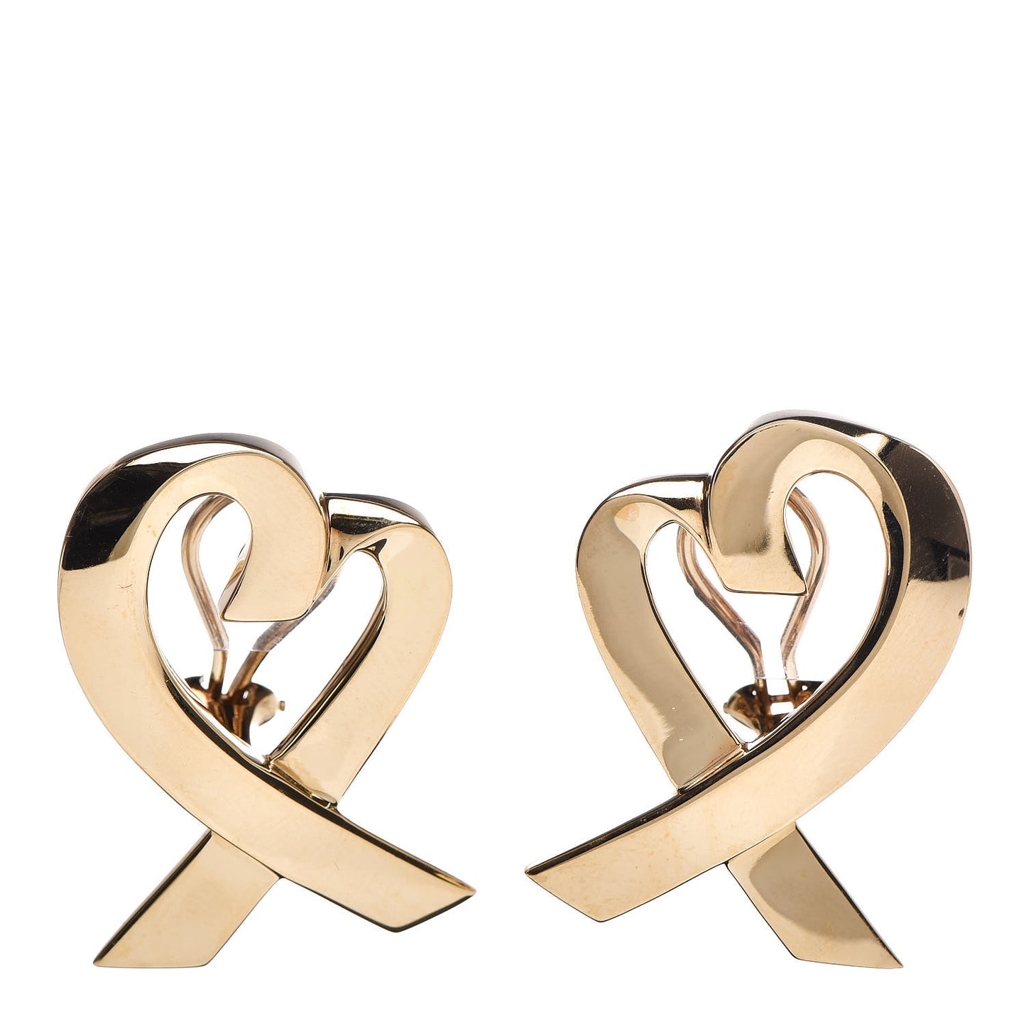 18K Yellow Gold Large Paloma Picasso Loving Heart Earrings