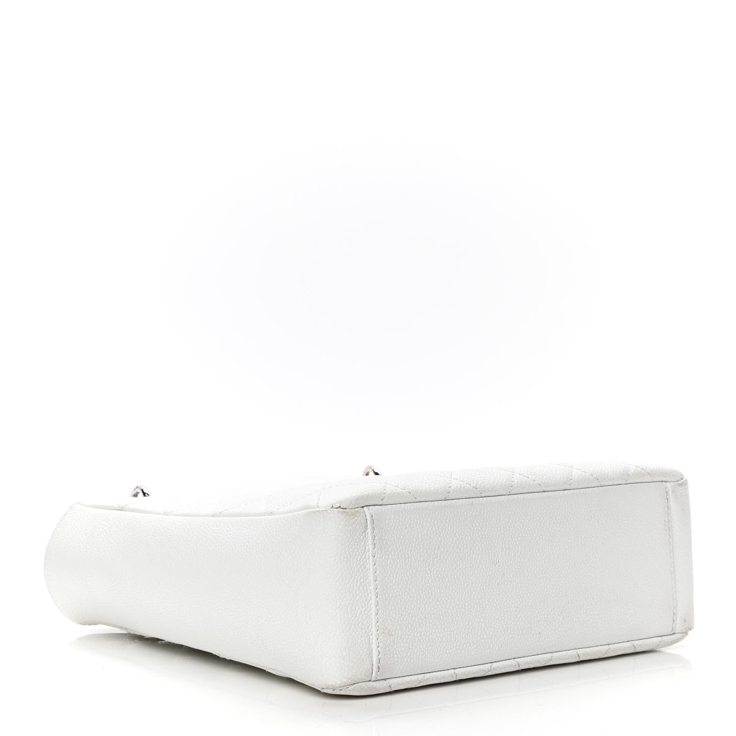 Chanel Caviar Quilted Petit Shopping Tote PST White 3 of 6