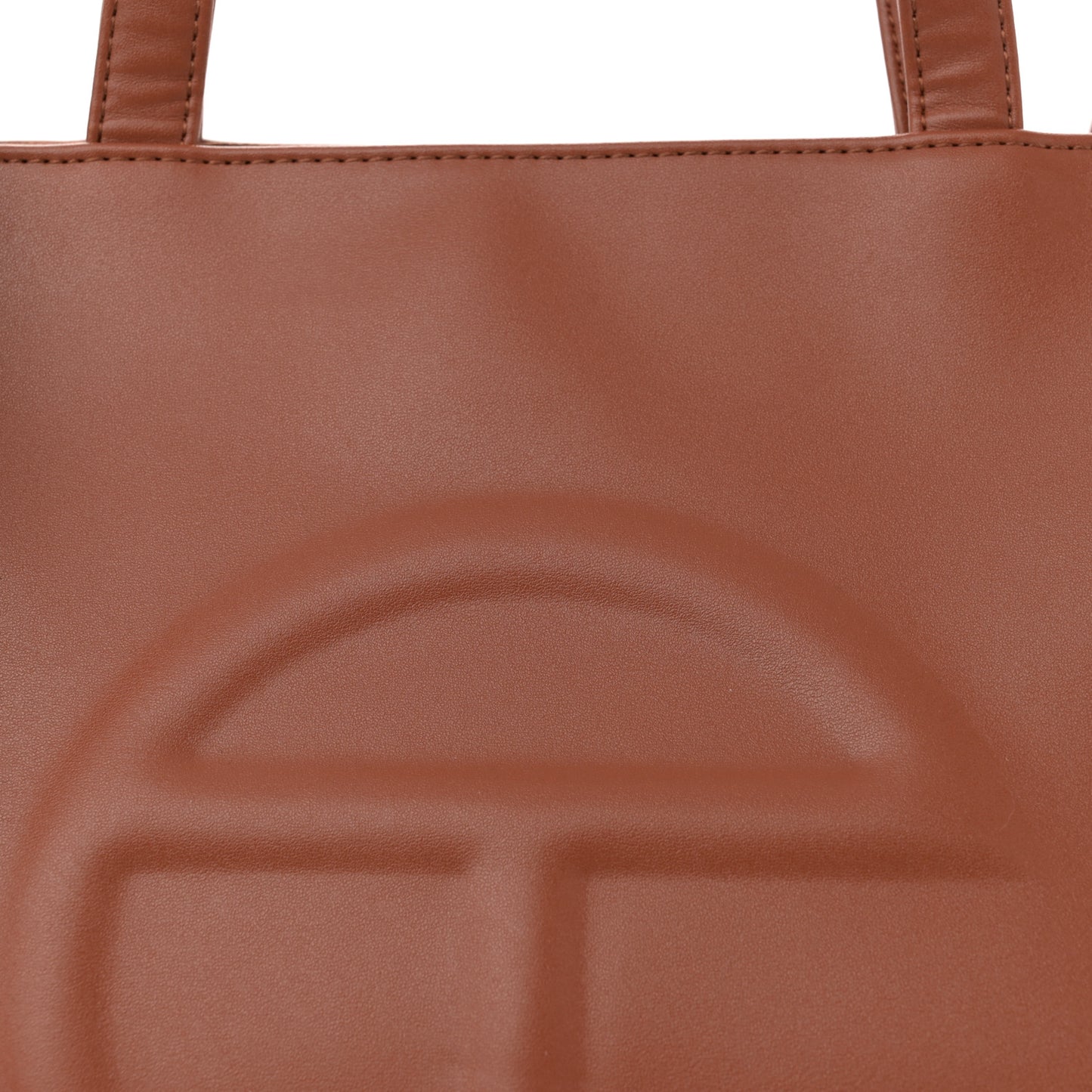 Vegan Leather Medium Shopping Bag Tan