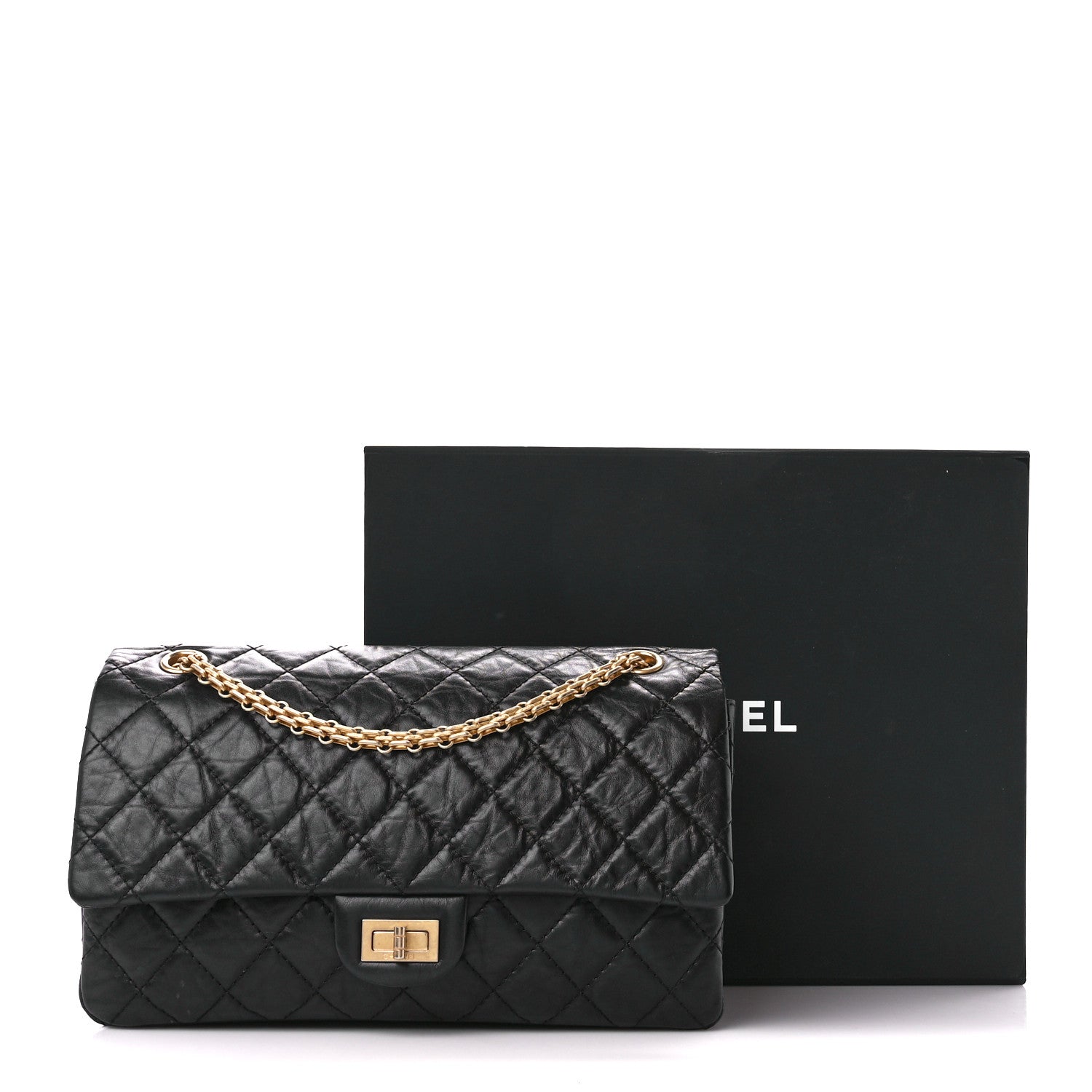 Chanel Aged Calfskin Quilted 2.55 Reissue 226 Flap Black 12 of 12