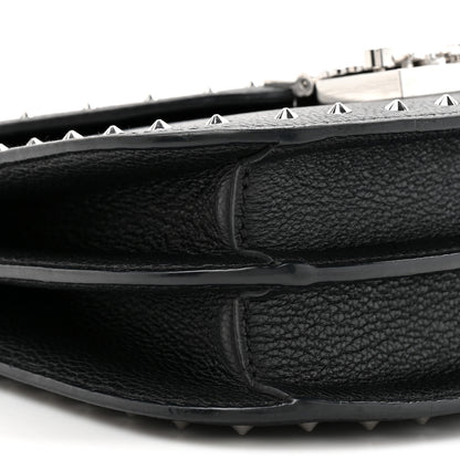 MCM Calfskin Patricia Studded Crossbody Bag Black 9 of 11