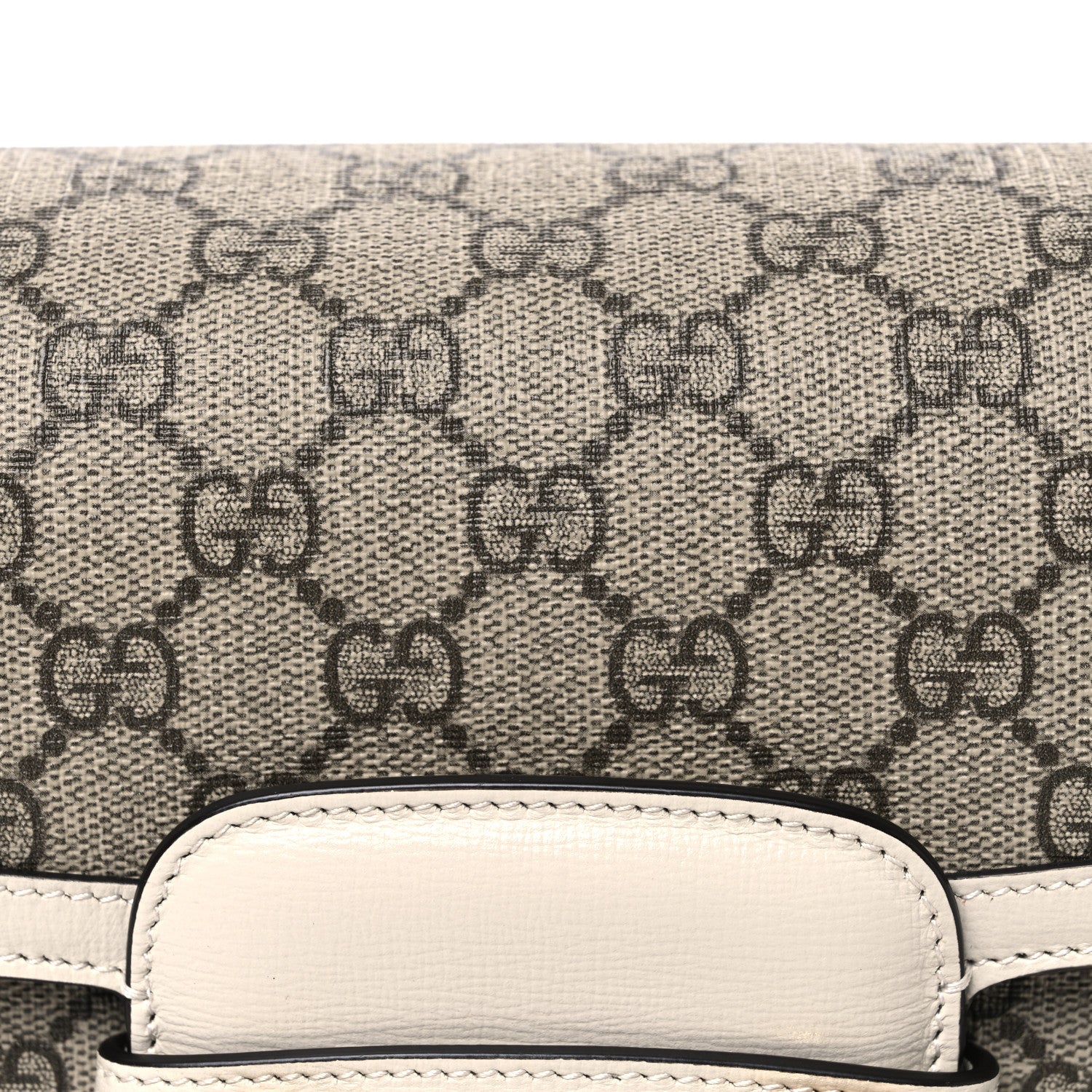 Gucci GG Supreme Monogram Horsebit 1955 Shoulder Bag Beige Mystic White 8 of 10