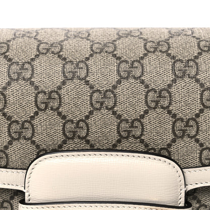 Gucci GG Supreme Monogram Horsebit 1955 Shoulder Bag Beige Mystic White 8 of 10