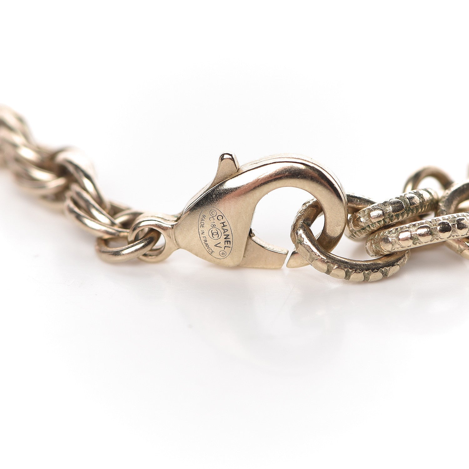Chanel Pearl CC Round Pendant Necklace Gold 5 of 5