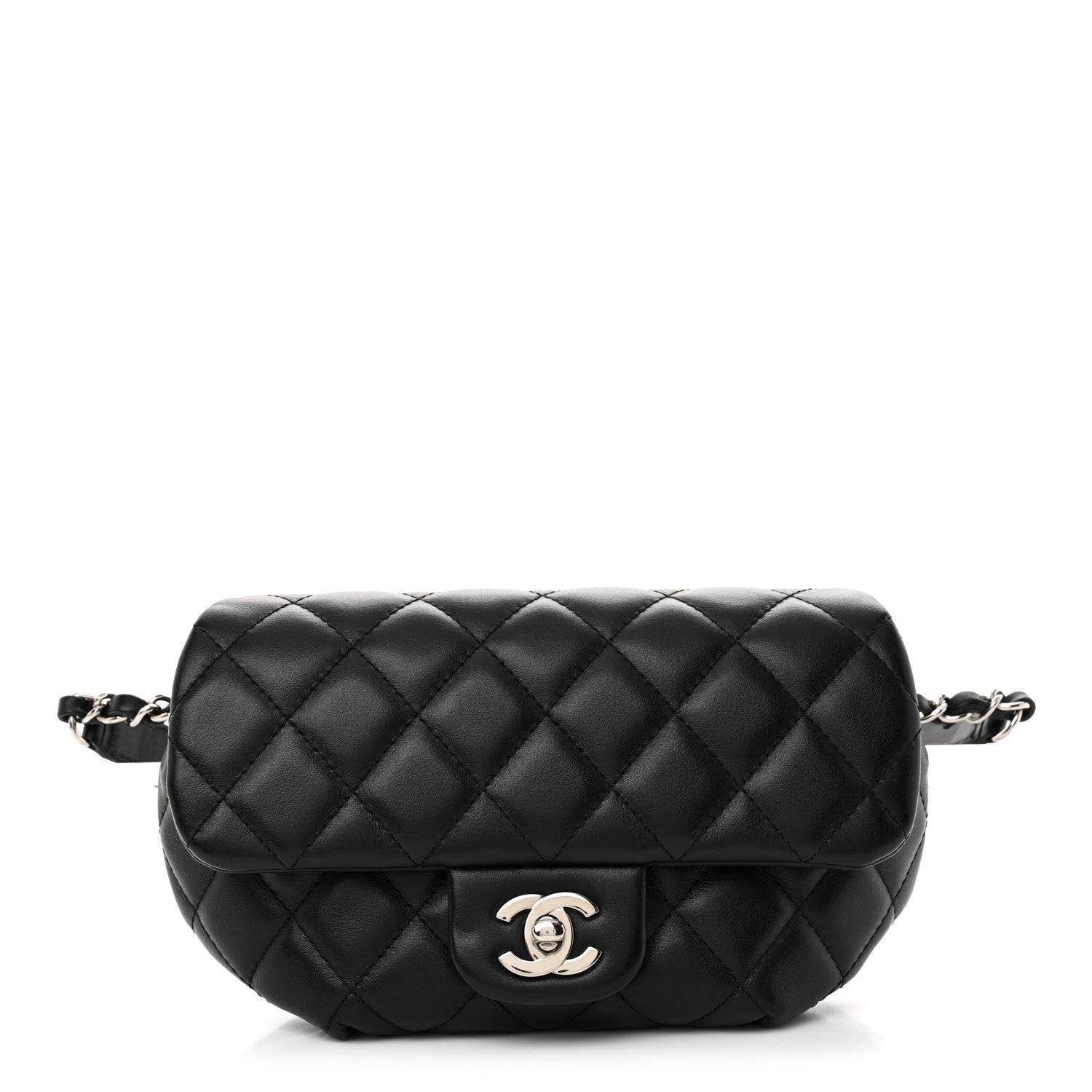 Chanel Calfskin Quilted CC Uniform Flap Belt Bag Black 1 of 11