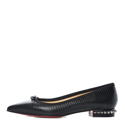 Christian Louboutin Nappa Spiked Hall Flats 36.5 Black 1 of 8