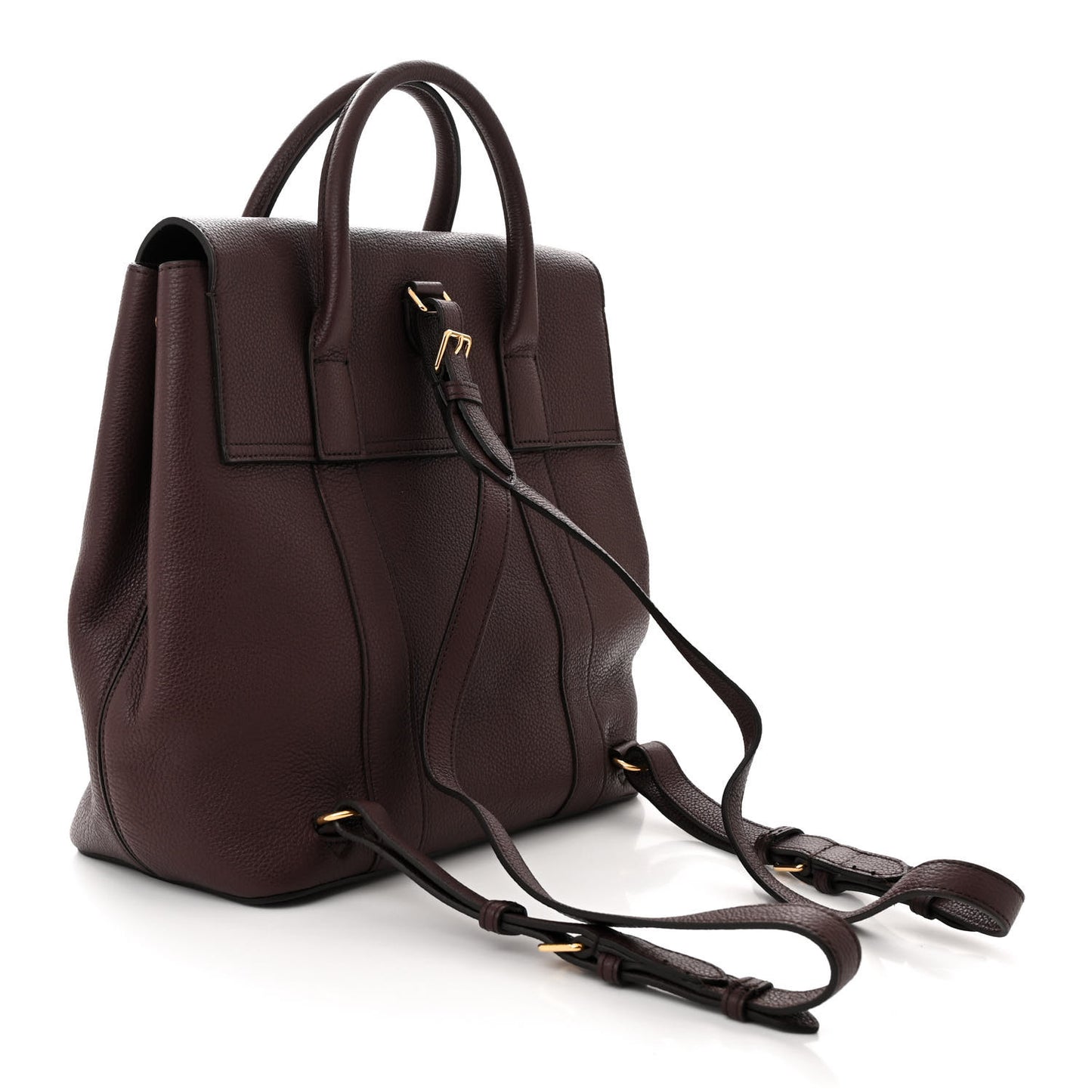 Classic Grain Calfskin Small Bayswater Backpack Oxblood