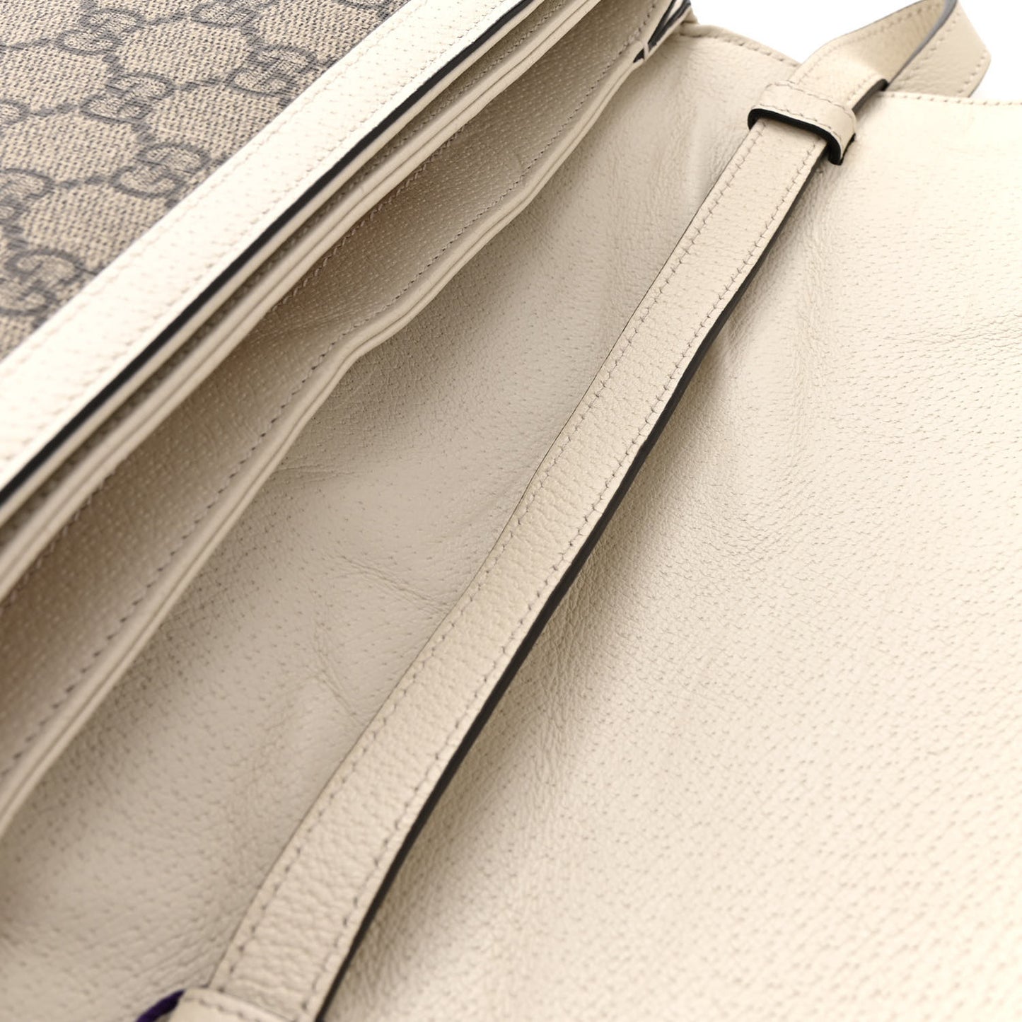 GG Supreme Monogram Medium Queen Margaret Shoulder Bag Mystic White