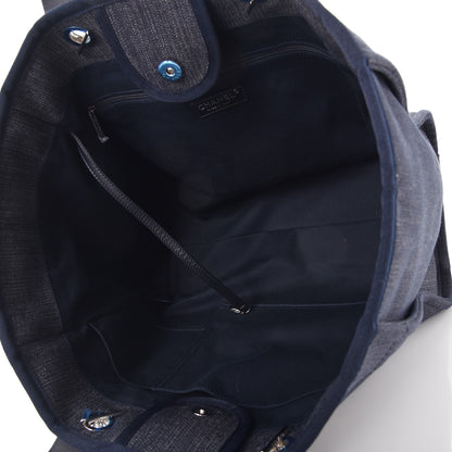 Chanel Denim Large Deauville Tote Dark Blue 5 of 8