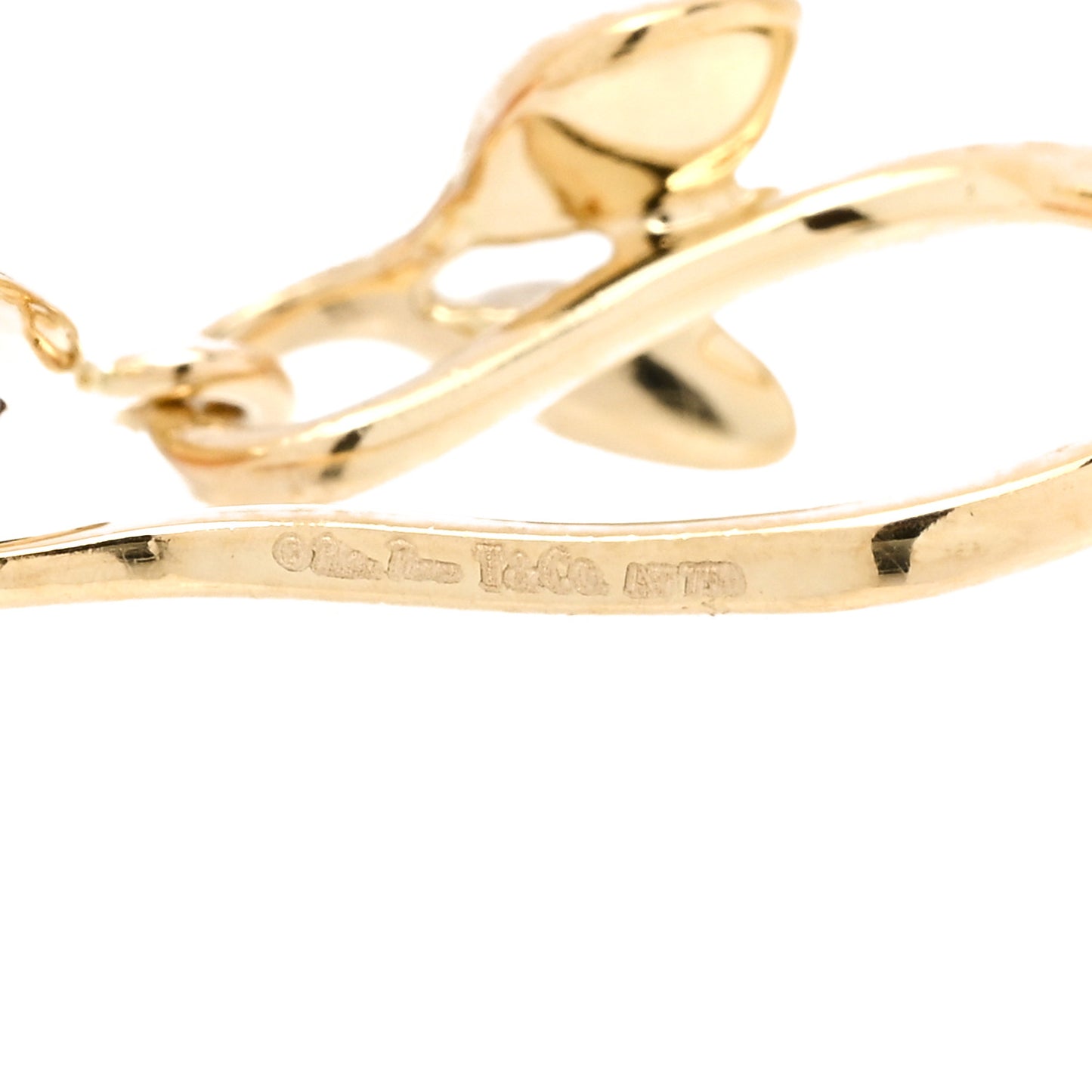 18K Yellow Gold Citrine Paloma Picasso Olive Leaf Drop Earrings