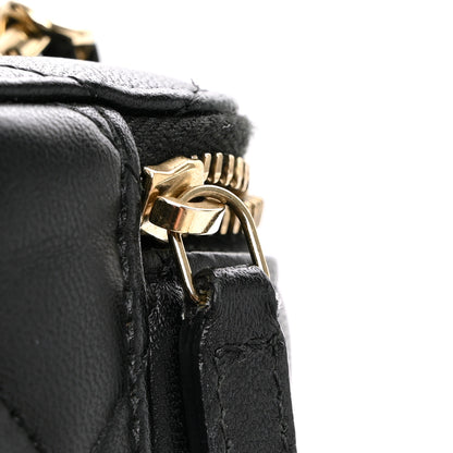 Chanel Lambskin Quilted Top Handle Mini Vanity Case With Chain Black 12 of 12
