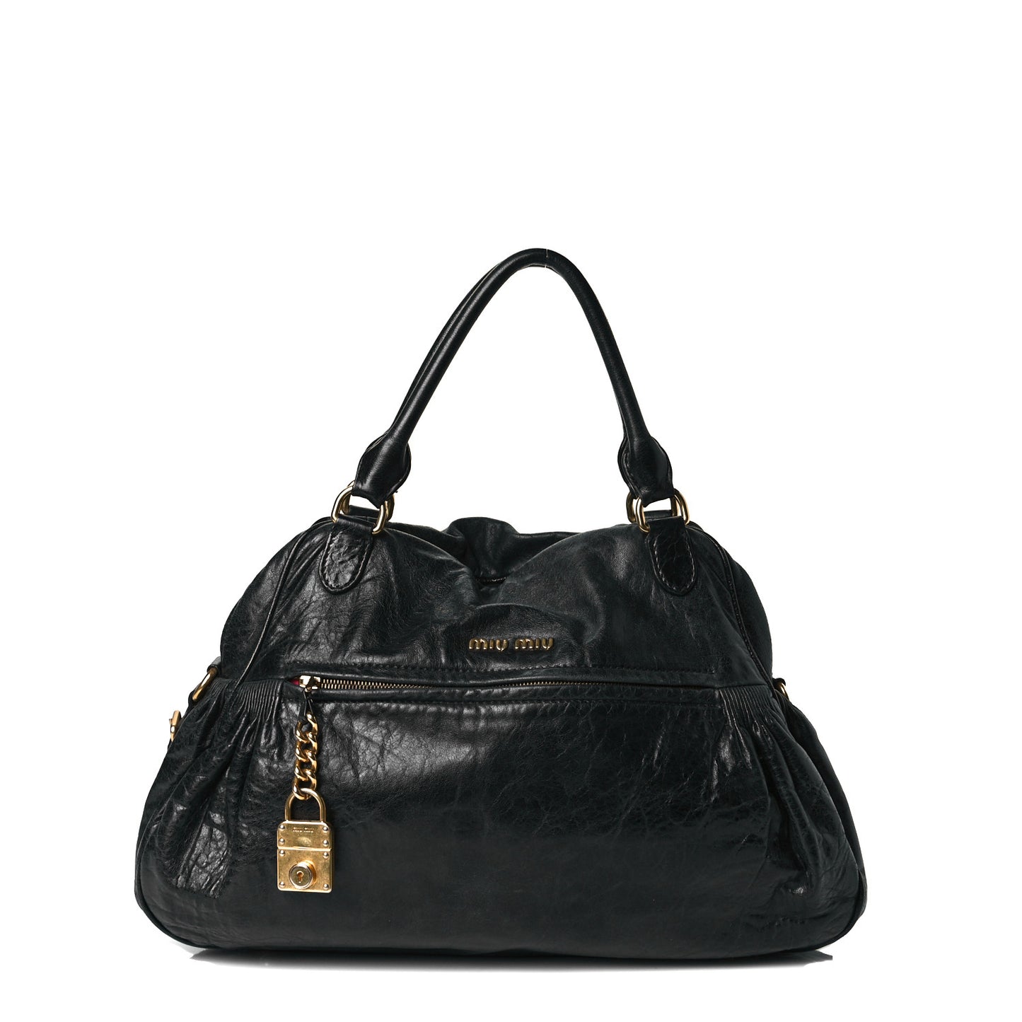 Nappa Lock Pocket Hobo Black