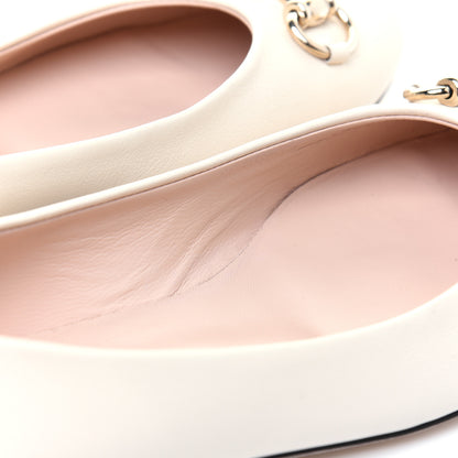 Gucci Calfskin Horsebit Ballerina Flats 38 White 8 of 13